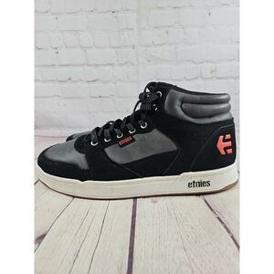 Etnies Skateboard Footwear Skate Shoes Agron Black/ Grey Suede Men's Size 9.5